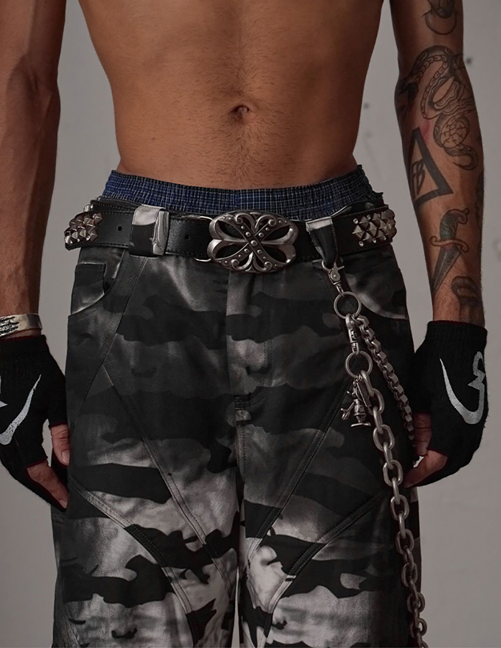 DND4DES] Retro Punk Cowhide Belt - BCAESAR