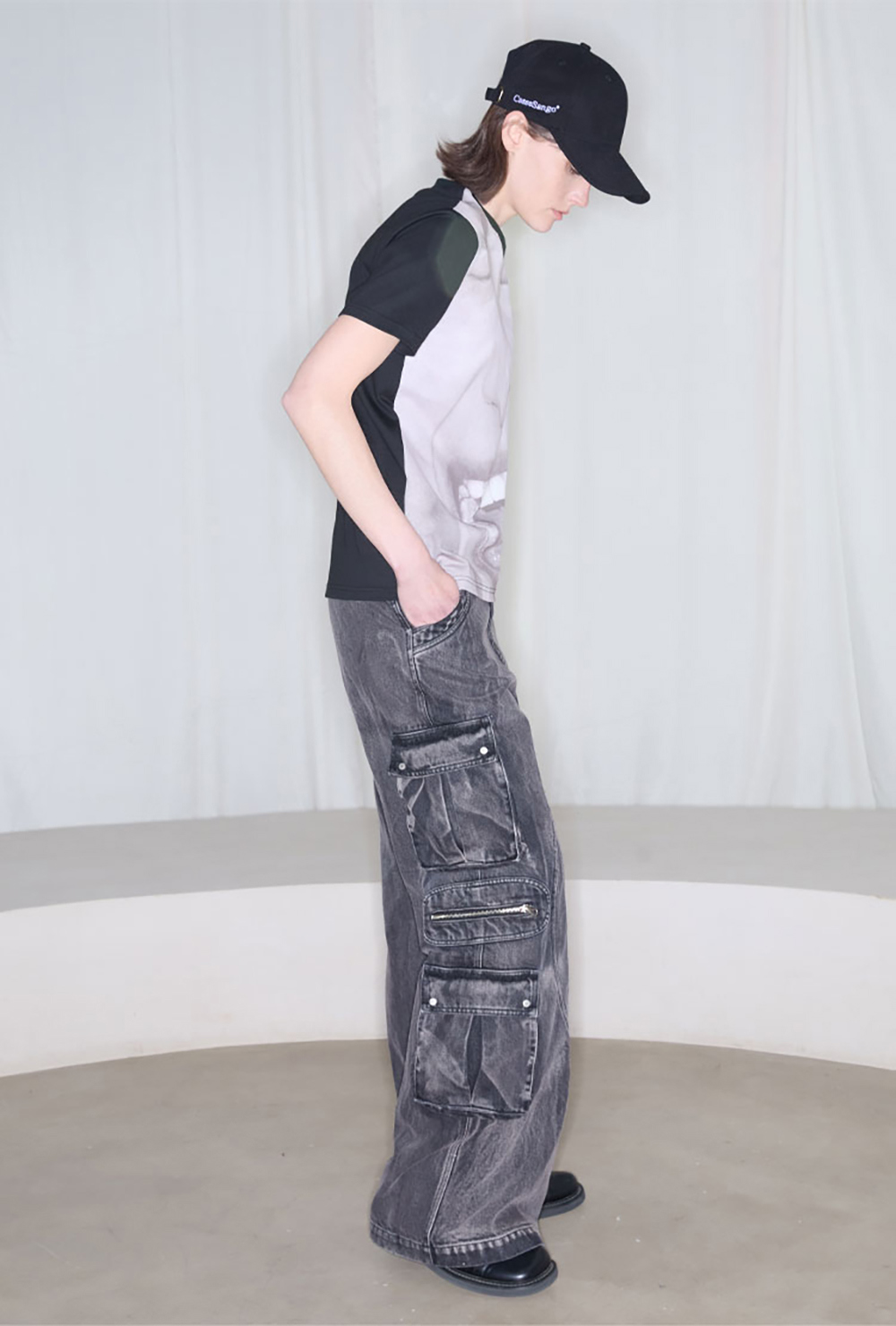 ANTERIOR LOVED×CasseSango] casual denim cargo pants - BCAESAR