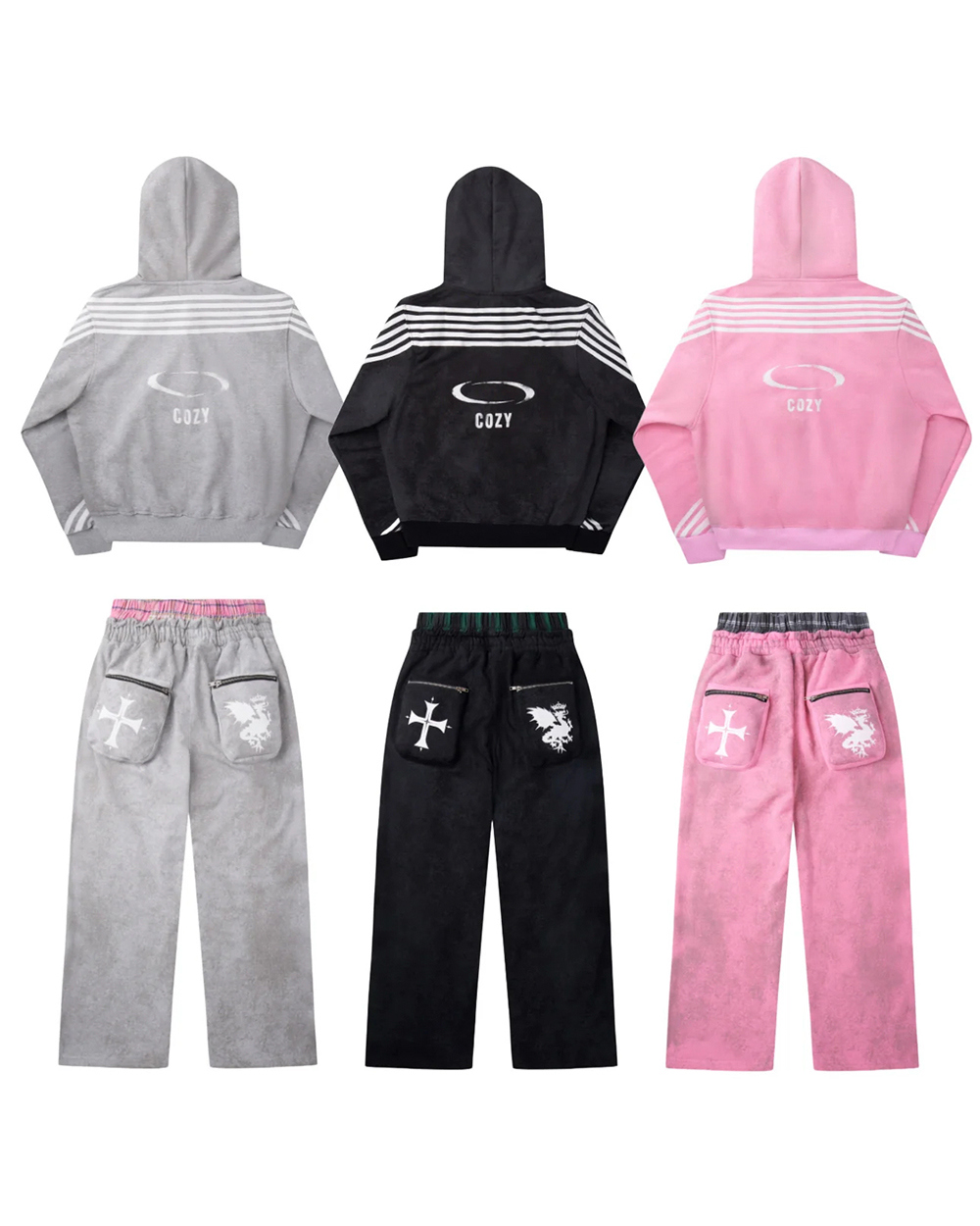 COZY  Knight Club ワックスフーディ 3色 送料込 비엑세스 | COZY ROYAL KNIGHT CLUB WAXED TRACKSUIT SET