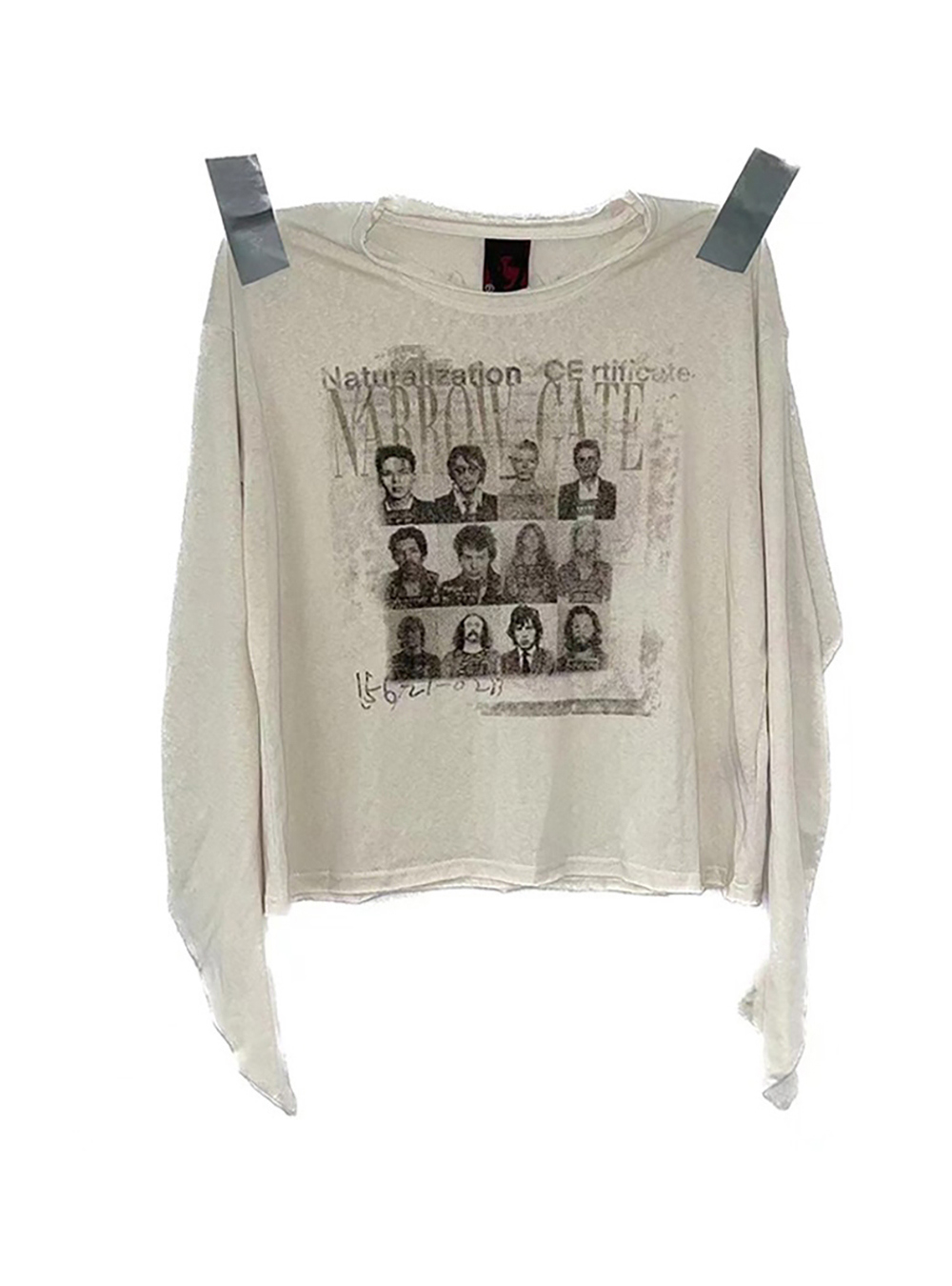 No E Mosen] Snowflake Cotton Print Long Sleeve T-shirt - BCAESAR
