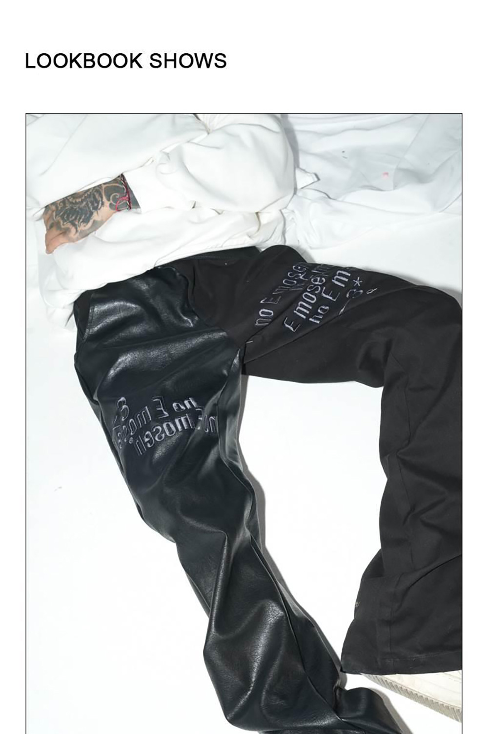 No E Mosen] No E Mosen* Splice Leatherpants (2colors) - BCAESAR