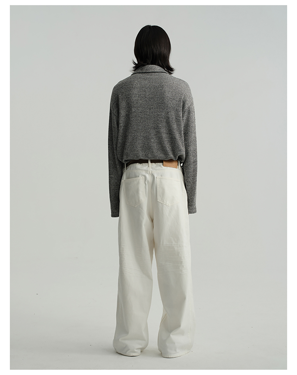 JCAESAR] Pleated White Denim Pants - BCAESAR