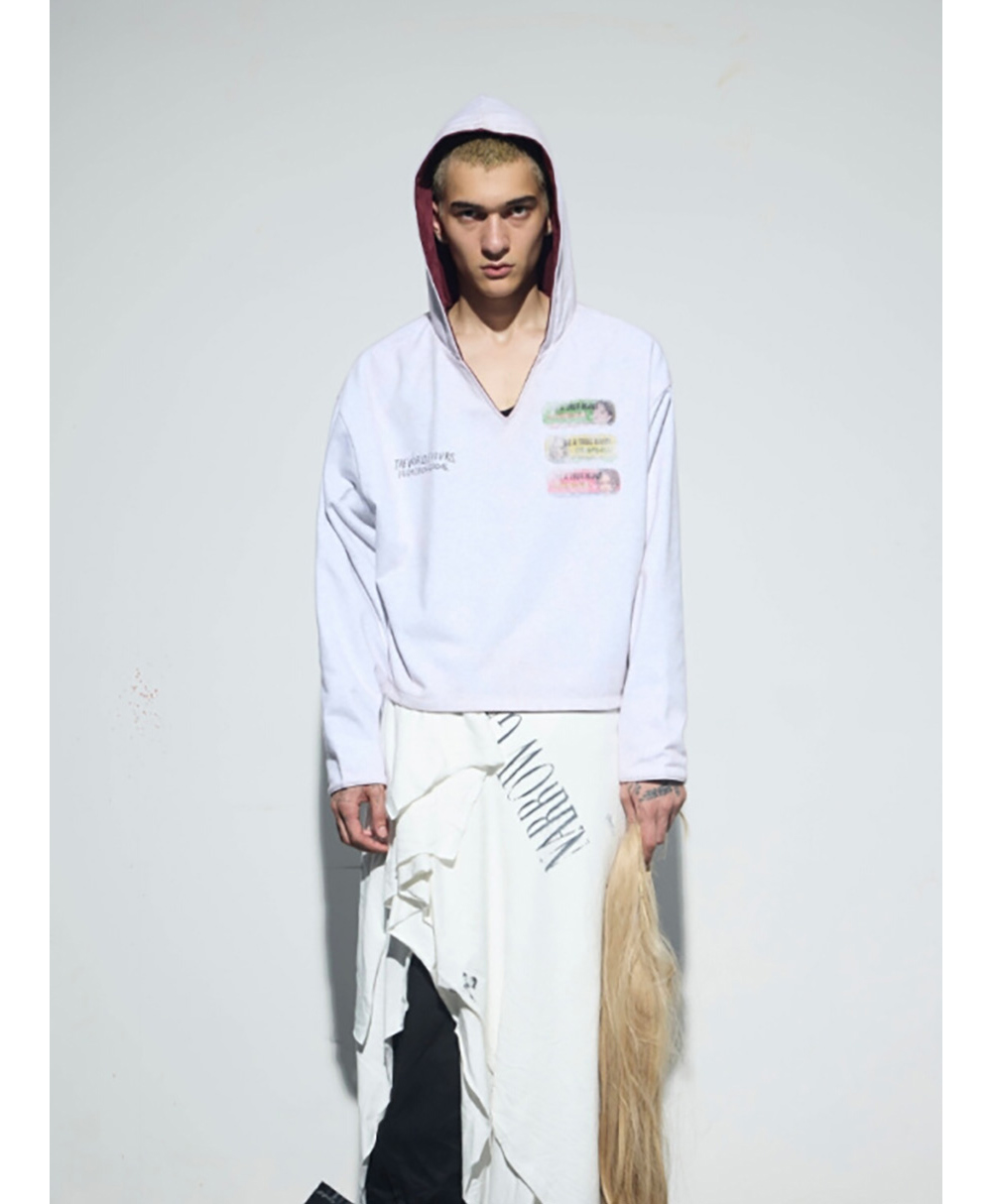 送料関税込 【NO E MOSEN】 Spy Card Embroidered Hoodie no E mosen] Spy Card Embroidered Double-Sided Hoodie - BCAESAR
