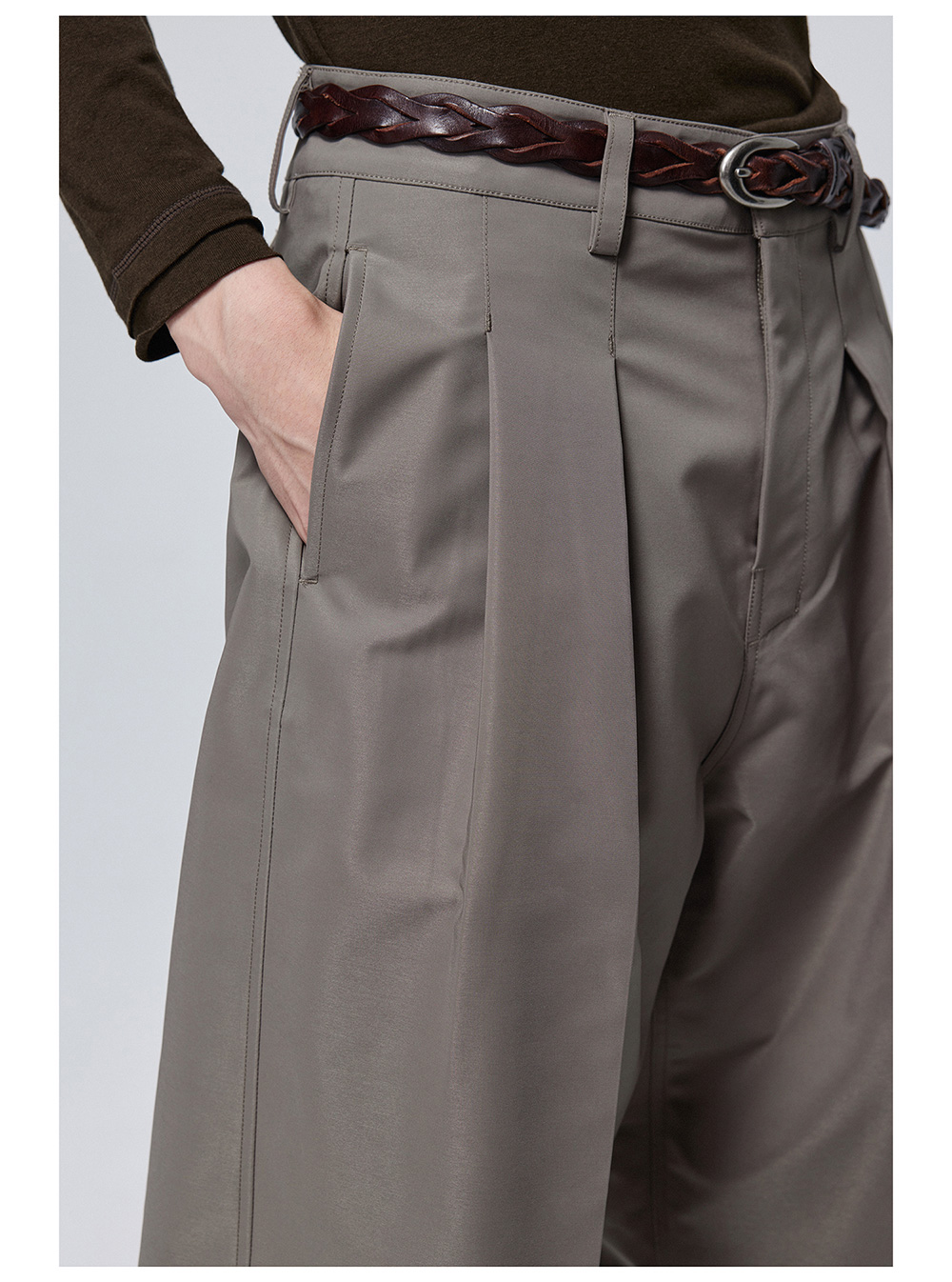 SIMPLE PROJECT] Pleated Straight Leg Pants (3color) - BCAESAR