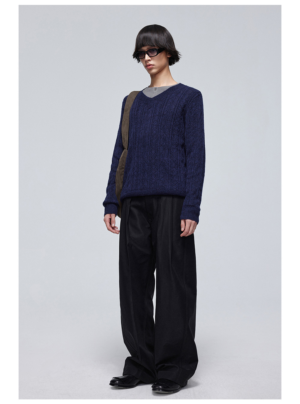 パンツ SIMPLE PROJECT PLEATED STRAIGHT LEG PANT SIMPLE PROJECT] Pleated Straight Leg Pants (3color) - BCAESAR
