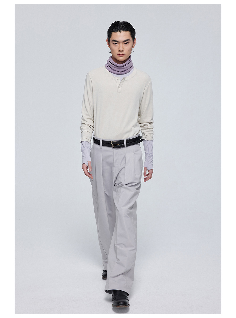 パンツ SIMPLE PROJECT PLEATED STRAIGHT LEG PANT SIMPLE PROJECT] Pleated Straight Leg Pants (3color) - BCAESAR