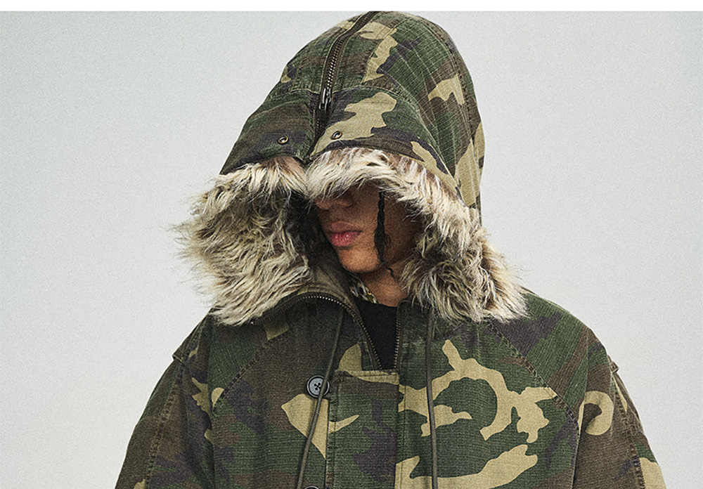 NOL STEEPC] Camouflage Fur Hooded N2B Jacket - BCAESAR