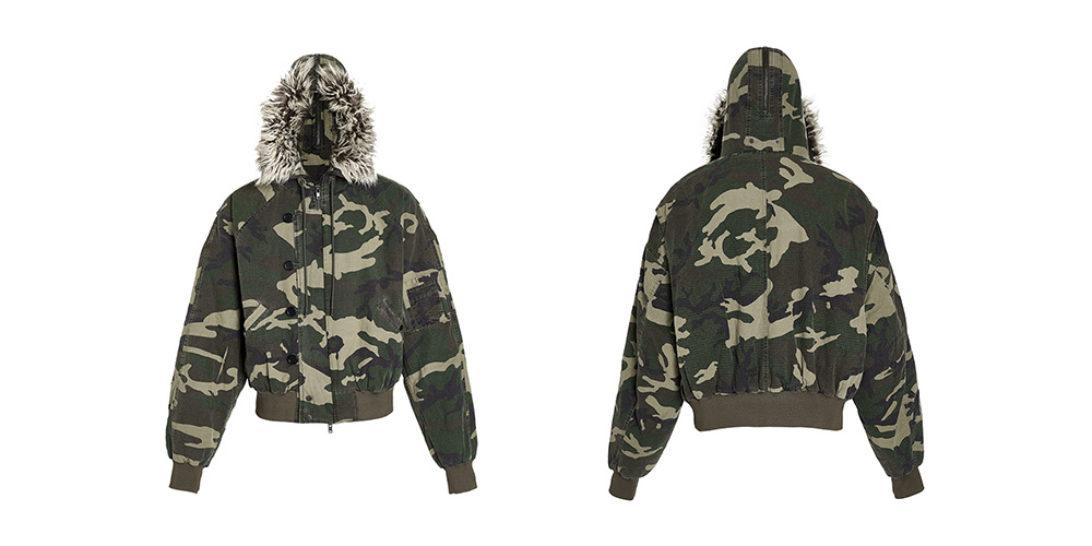 NOL STEEPC] Camouflage Fur Hooded N2B Jacket - BCAESAR