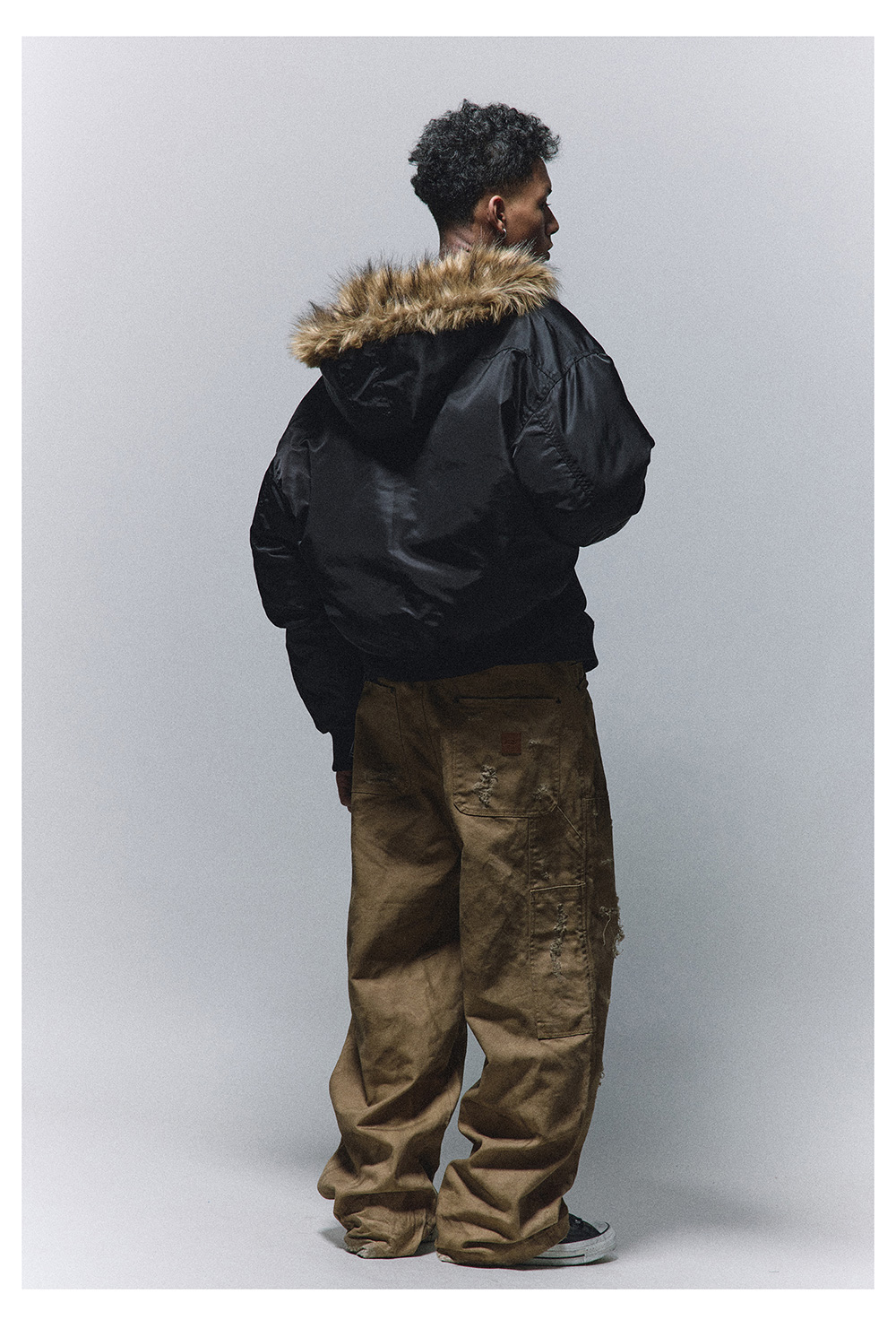 ANTIDOTE MA-1 Sサイズ ANTIDOTE] Fur-Lined MA-1 Bomber Jacket - BCAESAR