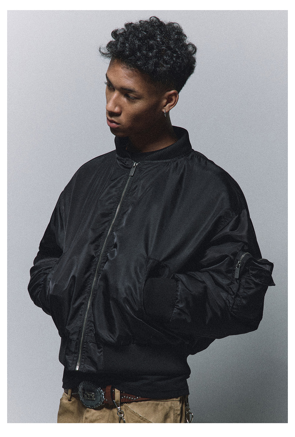 ANTIDOTE] Fur-Lined MA-1 Bomber Jacket | BCAESAR