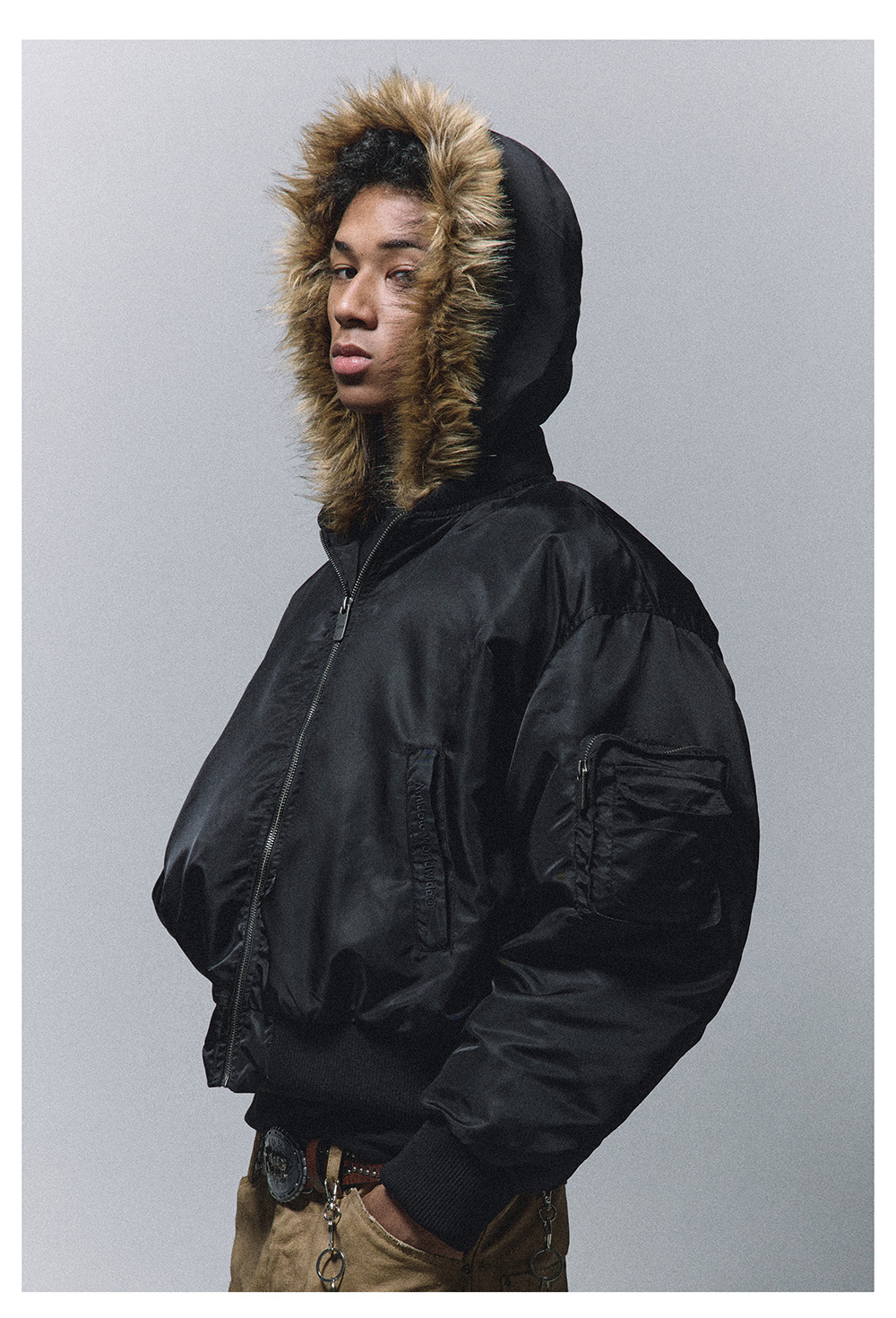 ANTIDOTE] Fur-Lined MA-1 Bomber Jacket - BCAESAR