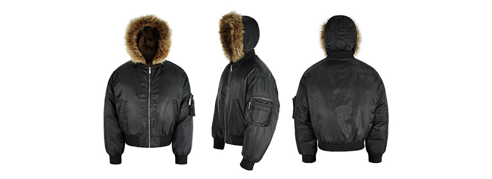 ジャケット・アウター menes antidote ma-1 bomber jacket ANTIDOTE] Fur-Lined MA-1 Bomber Jacket - BCAESAR