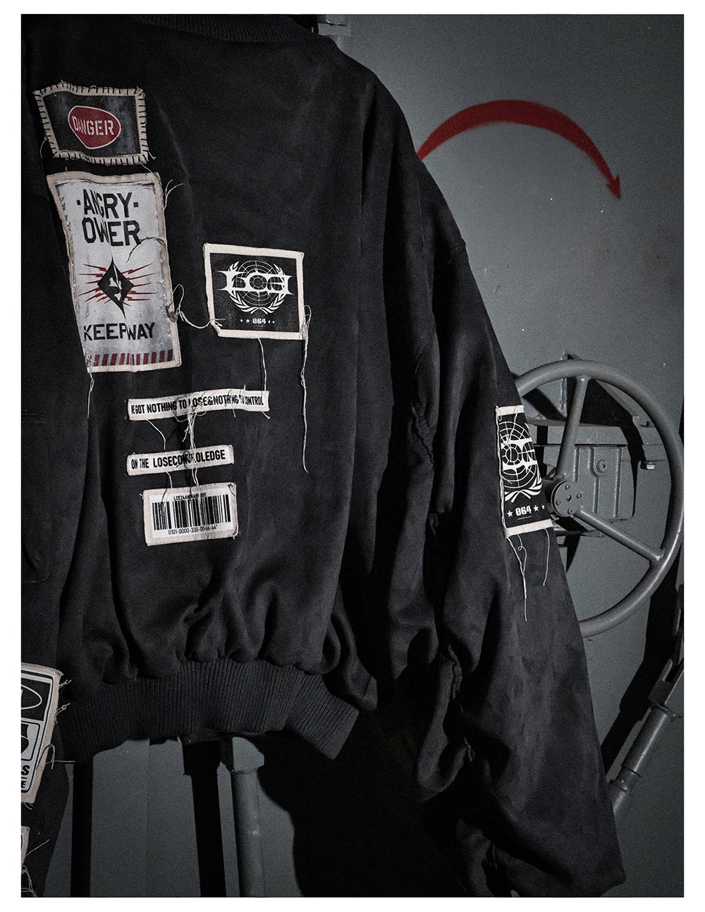 ジャケット・アウター LCE Bomber Jacket with Warning Patches ジャケット・アウター LCE Bomber Jacket with Warning Patches