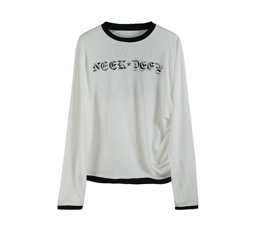 no E mosen] NECKDEEP Printed Long Sleeve - 비엑세스