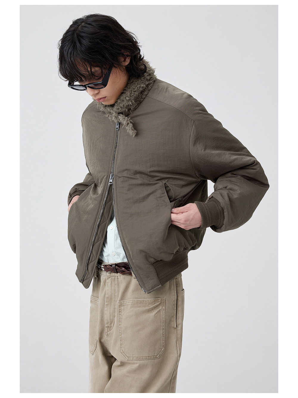 SIMPLE PROJECT] Shawl Collar MA-1 Bomber Jacket - BCAESAR