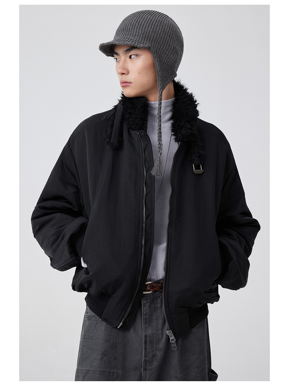 SIMPLE PROJECT] Shawl Collar MA-1 Bomber Jacket - BCAESAR