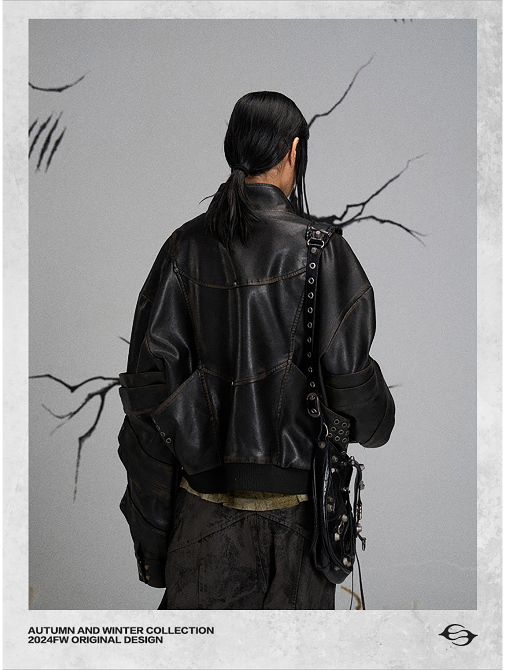 flyerrer レザージャケット s FLYERRER] Distressed Leather Jacket - BCAESAR