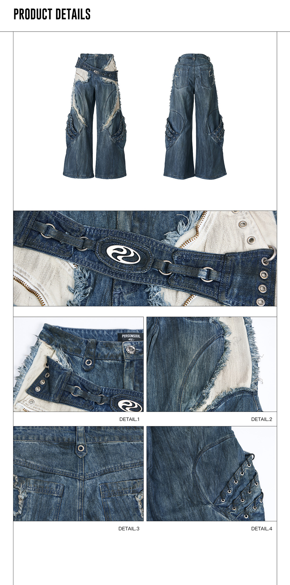 PERSONSOUL] Alians Blue-Dyed Jeans - BCAESAR
