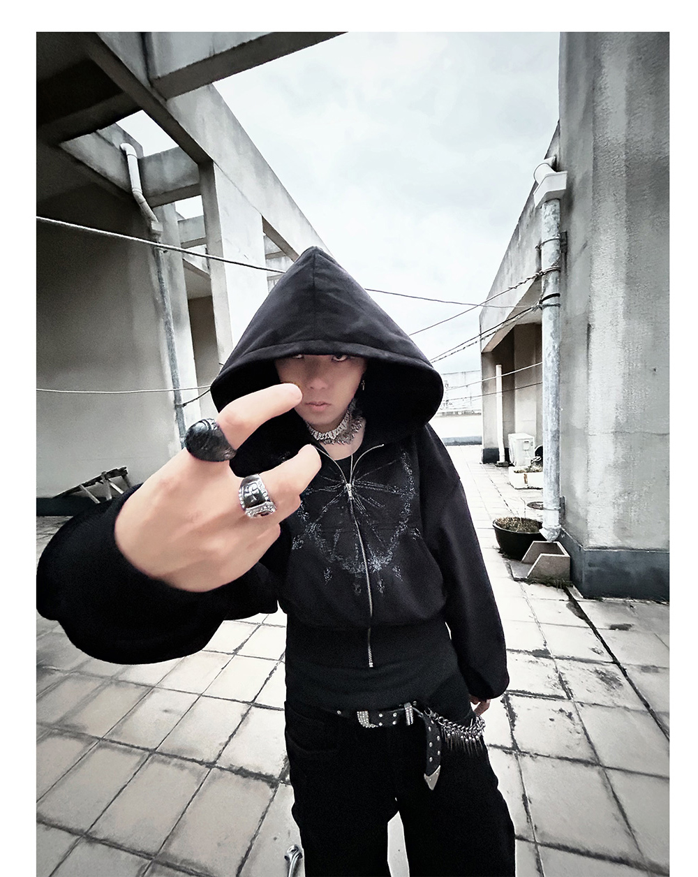 PAIKI darkWizard zip パーカー M PAIKI darkWizard zip パーカー M