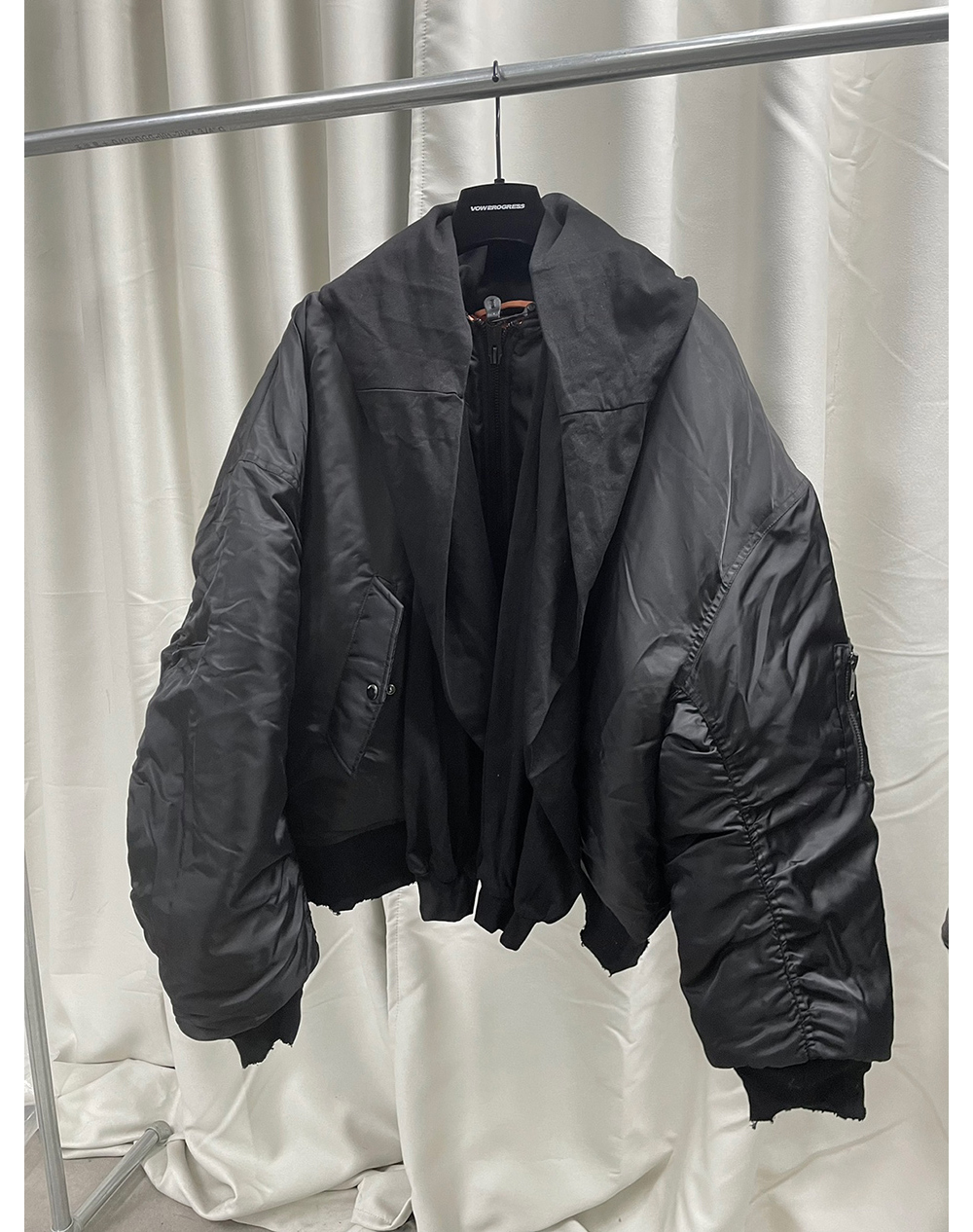 VOWPROGRESS] Layered Hood MA1 Bomber Jacket - BCAESAR