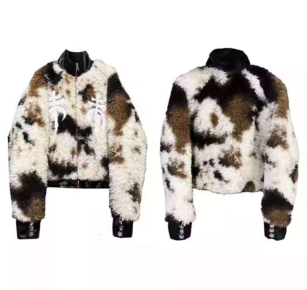 DETW] Multicolor Sherpa Fur Bomber Jacket - BCAESAR