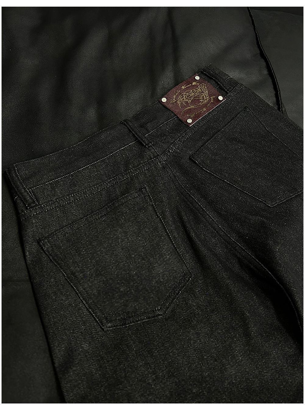 WANNA LAB] Raw Denim Baggy Jeans - BCAESAR
