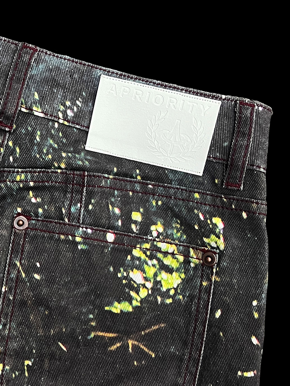 APRIORITY] Waterfall Print Baggy Jeans - BCAESAR