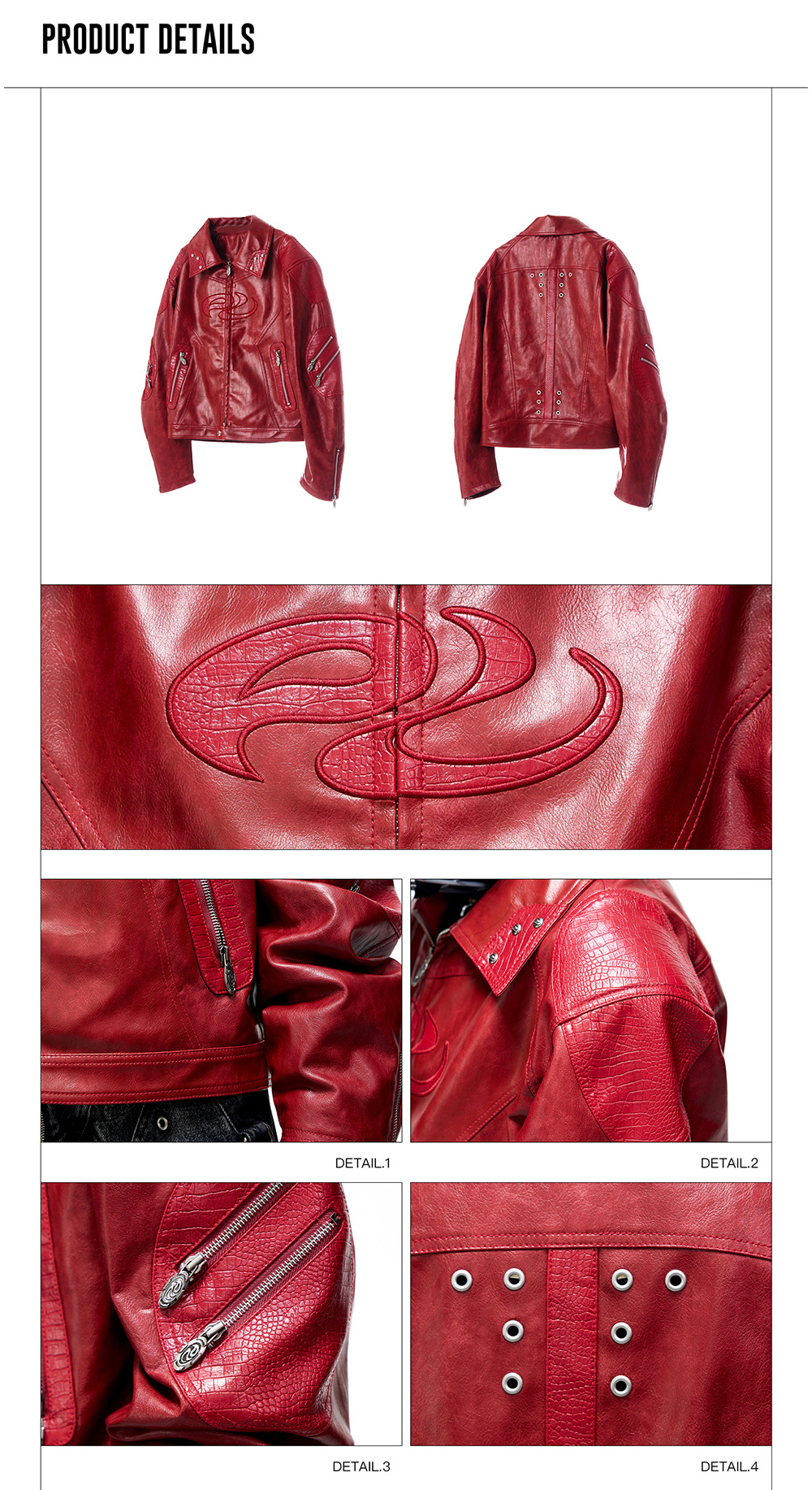 ジャケット・アウター PERSONSOUL * Red Leather Jacket d9012d56a476085363eccd1abc2223