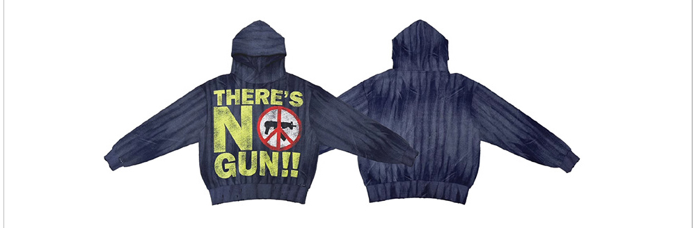 国内で当店のみ 99CLUB - Hoodie with Distressed Graphic Print 99CLUB] Hoodie with Distressed Graphic Print - BCAESAR