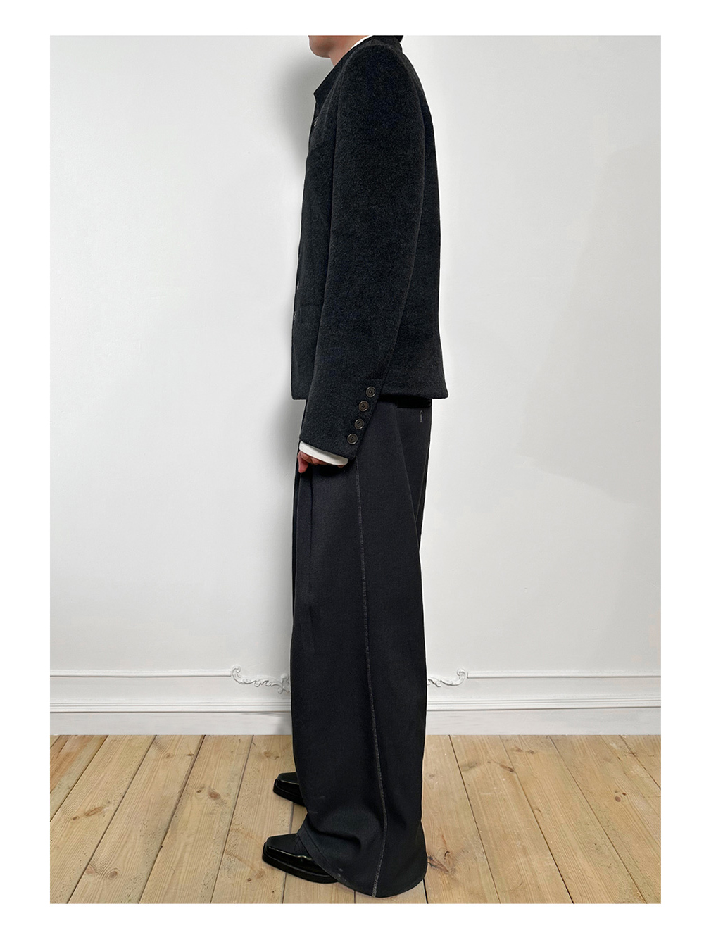 Slight Vogue] Italian Wool Blend Tailored Jacket - BCAESAR