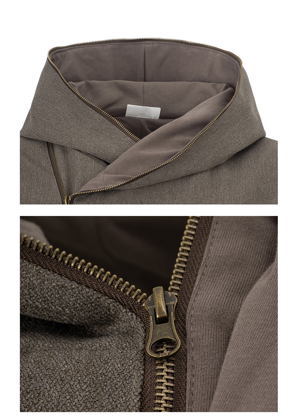 Slight Vogue] Asymmetrical Hooded Jacket (2color) - BCAESAR