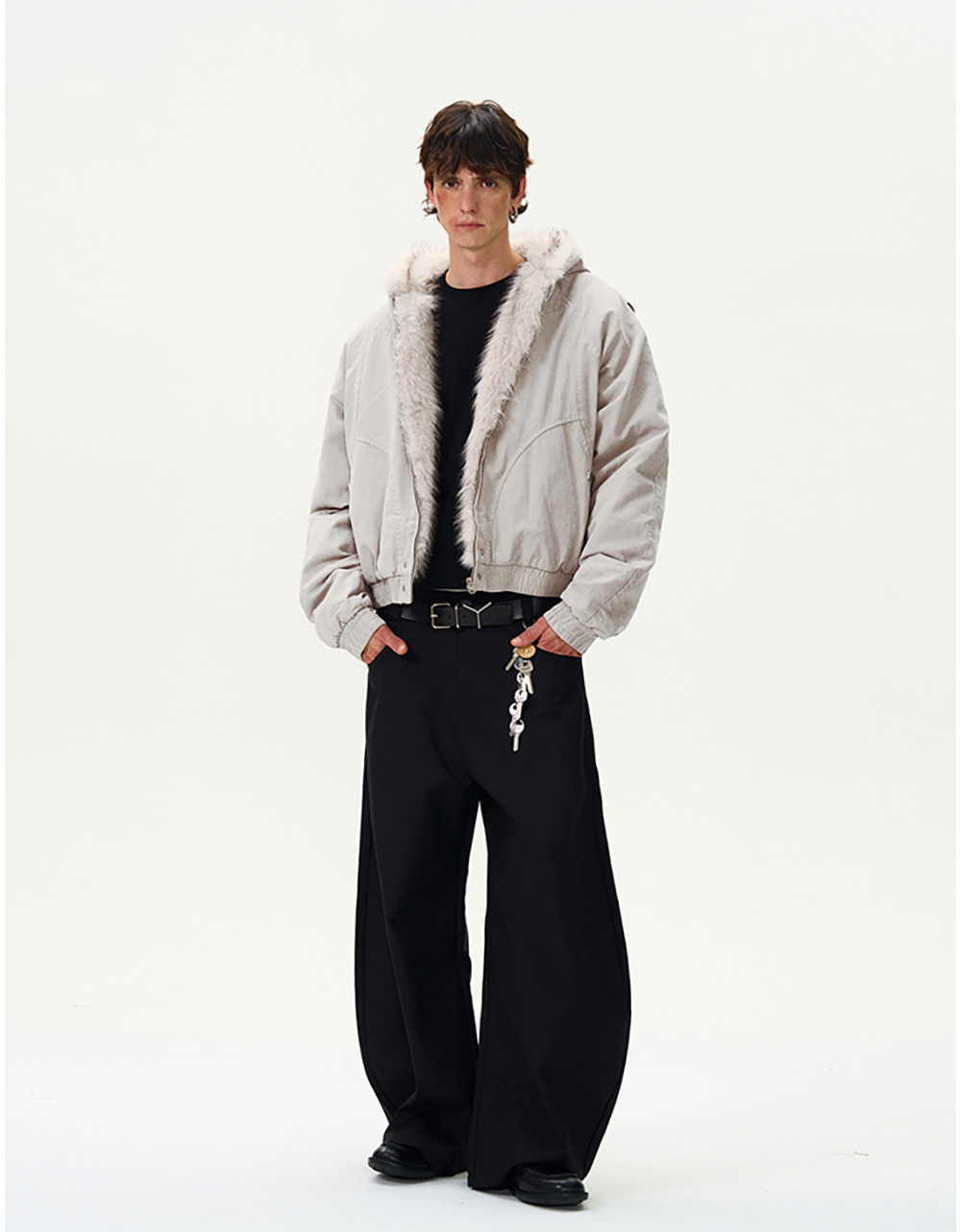 国内で当店のみ MADWITCH - Vintage Fur Collar Quilted Jacket MADWITCH] Vintage Fur Collar Quilted Jacket (2collor) - BCAESAR