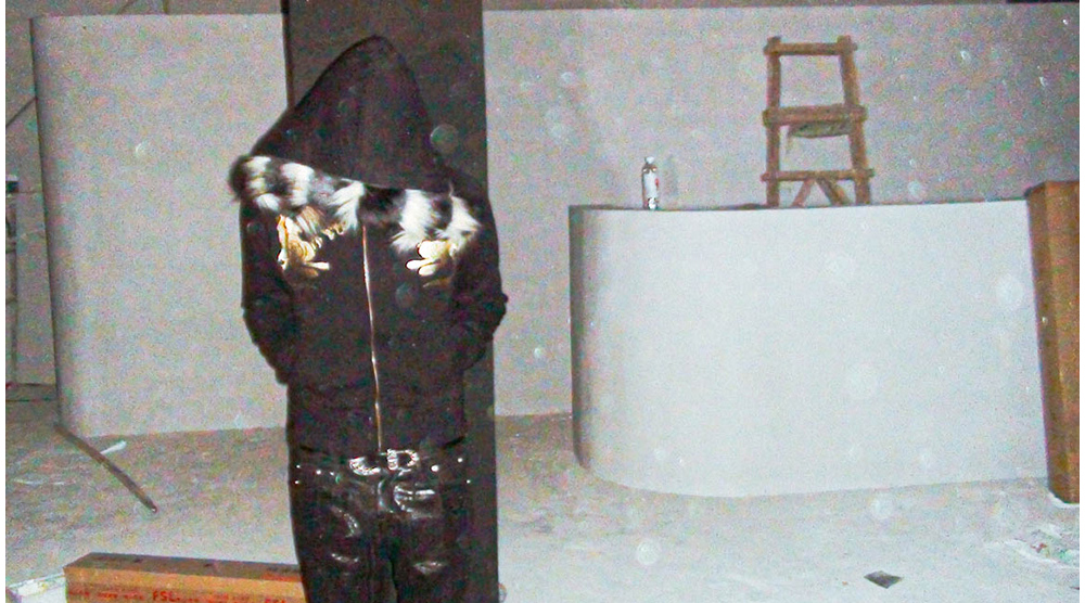 PCCVISION] Gold Print Fur-Trim Hoodie - BCAESAR