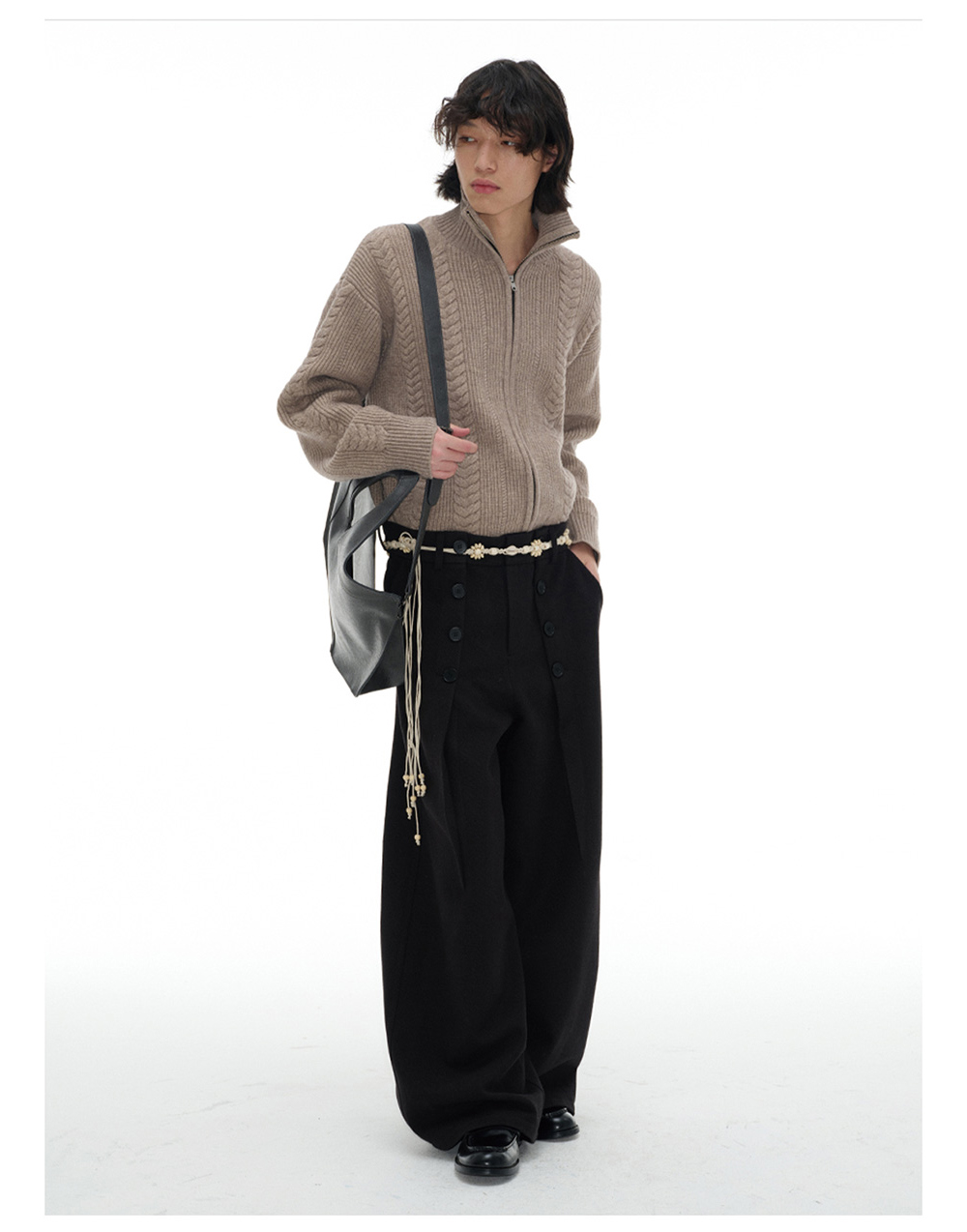 JCAESAR] Wide-fit Button Pants | BCAESAR