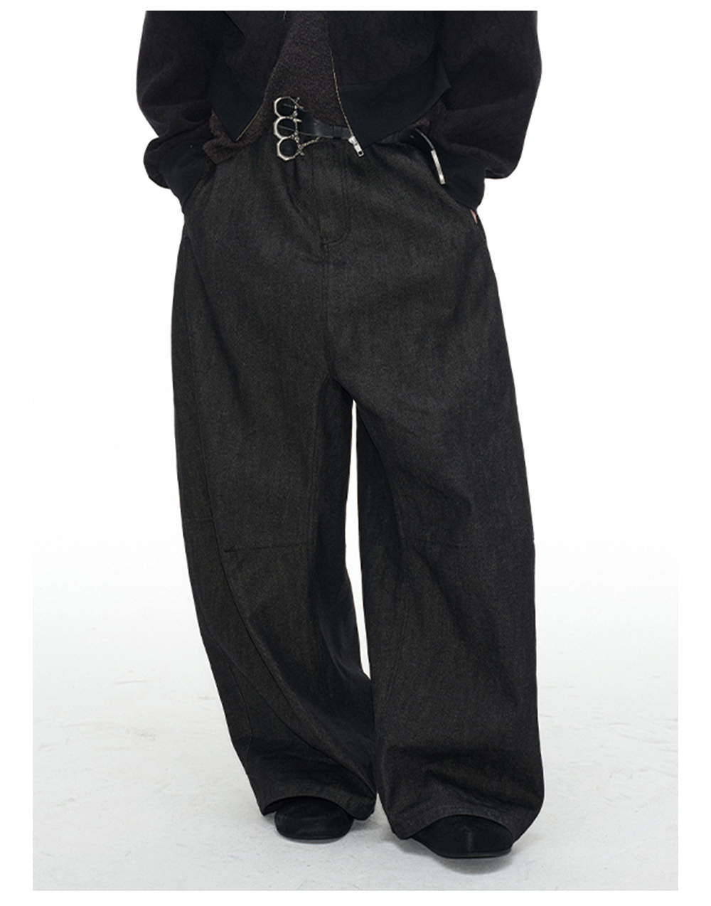 班長　L Jcaesar JCAESAR] Original Denim Low-Crotch Tapered Pants - BCAESAR