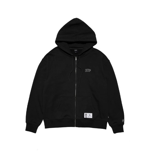 HUF ARCH LOGO HOODIE ZIP UP [BLACK] - 허프 HUF