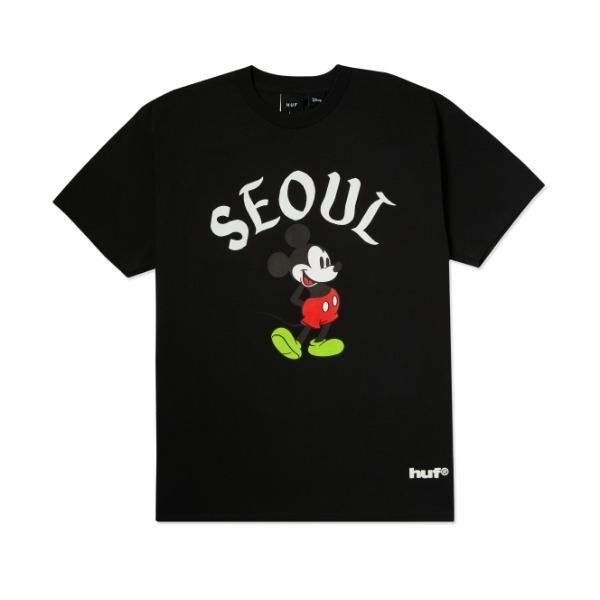 HUF X SEOUL MICKEY WORLDWIDE S/S TEE [BLACK] - 허프 HUF