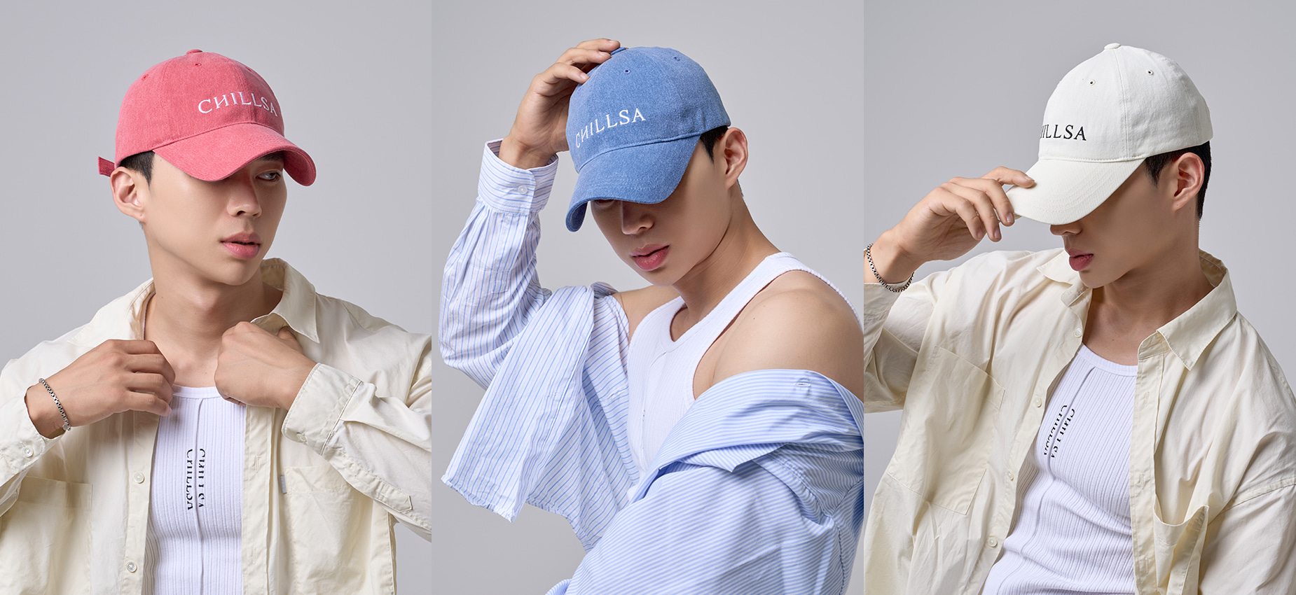 キャップ CHILLSA Chillsa Seoul Reverse Ball CapCream Chillsa Seoul Reverse Ball Cap_Cream - CHILLSA