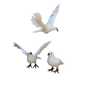 오브제 화이트 데코 새 정원용 인테리어 장식품 모형 조각상 비둘기 그레이 홈 모조