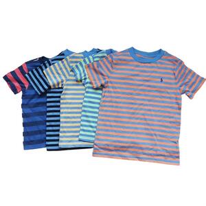 폴로 보이즈 줄무늬 반팔티 Boys Striped Cotton-Blend Jersey Tee