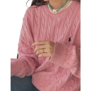 폴로 남성 코튼 꽈배기니트 Cotton Cable Sweater