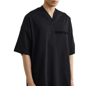 피오갓 에센셜 반팔 브이넥 V넥 티셔츠 블랙 컬렉션 23SS 피어오브갓