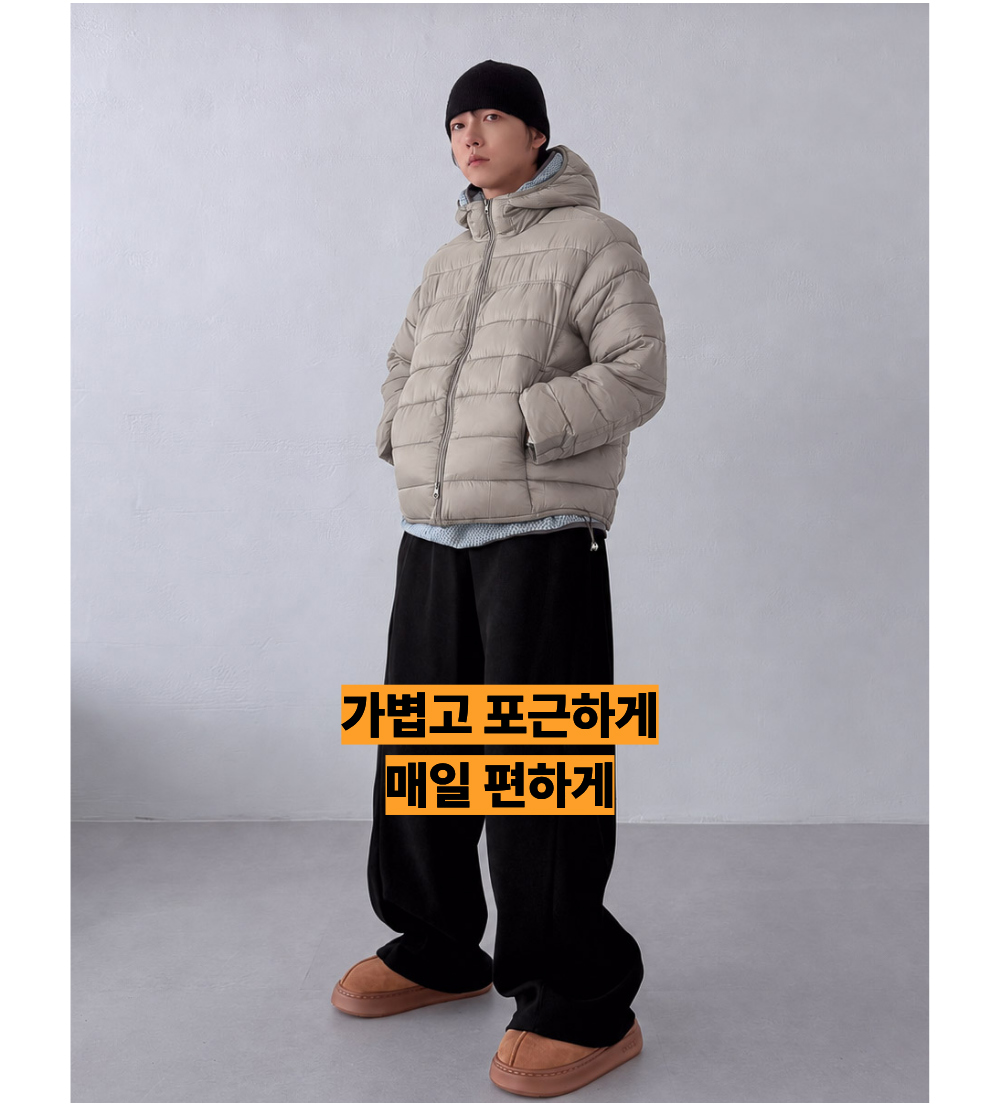 패딩 모델 착용 이미지-S1L36