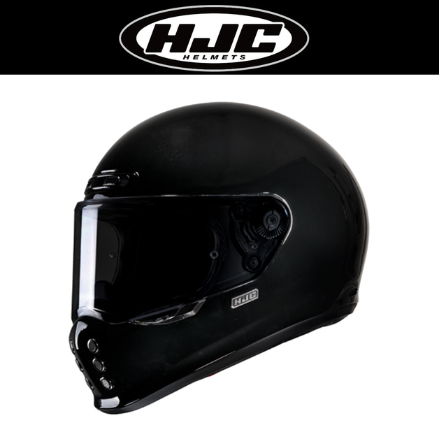 홍진 V10 블랙, 레트로 풀페이스 HJC BLACK, 클래식 빈티지 헬멧 스타일