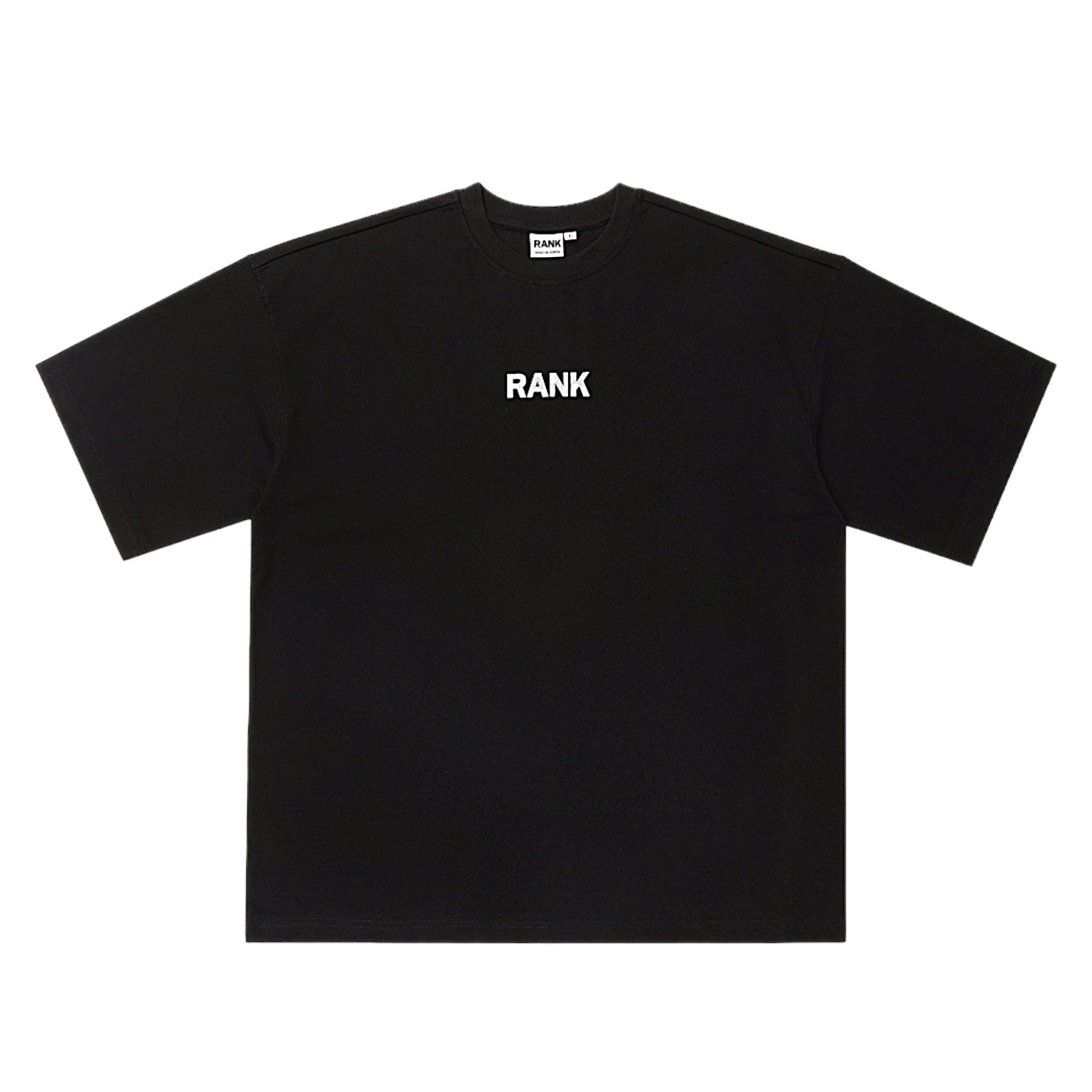 RANK CAMO OVER FIT T-SHIRTS (BLACK)