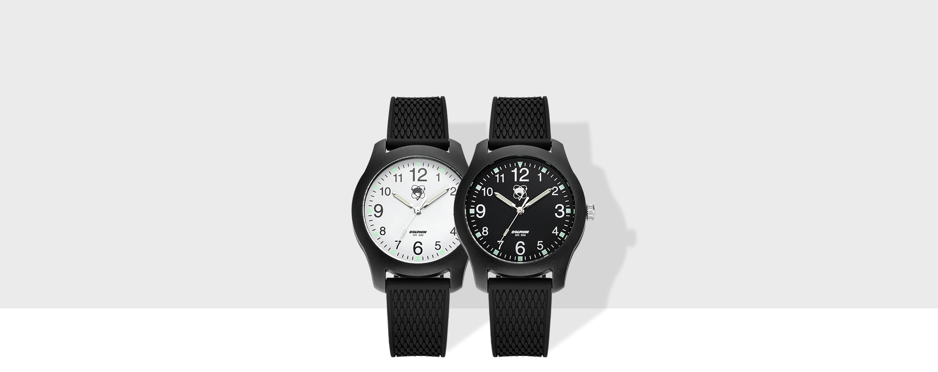 돌핀 블랙&amp;화이트 수능 손목시계 (Large)