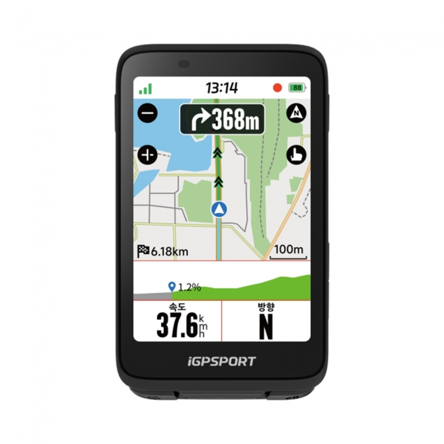 iGPSPORT BiNavi 바이내비 자전거 GPS 속도계 네비게이션 터치스크린 사이클링 라이딩 한글지원