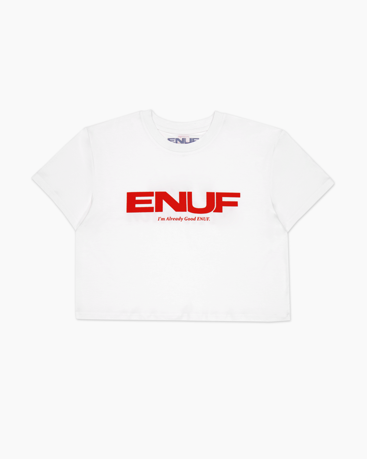 ENUF Health | ENUF 화이트레드 반팔크롭