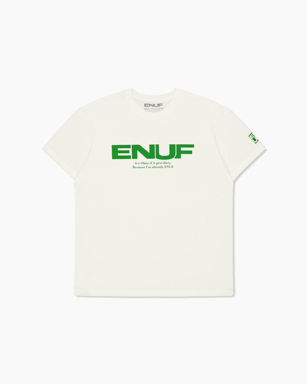 ENUF Health | It's Okay 이너프 화이트그린 티셔츠