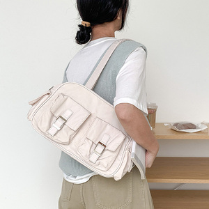 나일론 투포켓 숄더백 토트백 캐주얼 여성 여자 학생 방수 가벼운 가방 M1324143